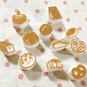 パンのスタンプがいっぱい