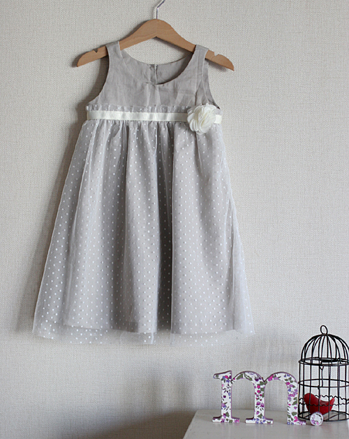 おでかけコットンチュールワンピース