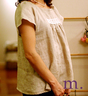 リネンのブラウス linen blouse
