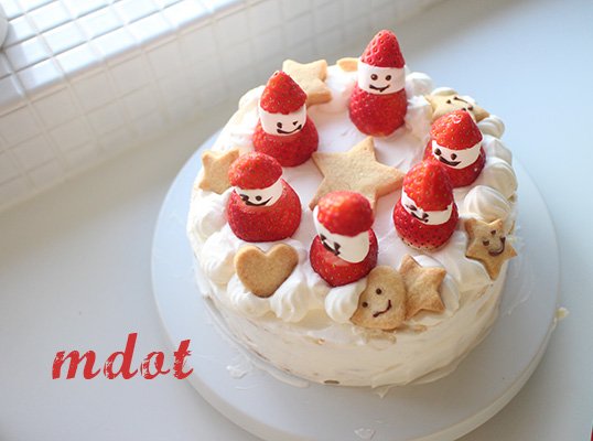 素朴なクリスマスケーキ